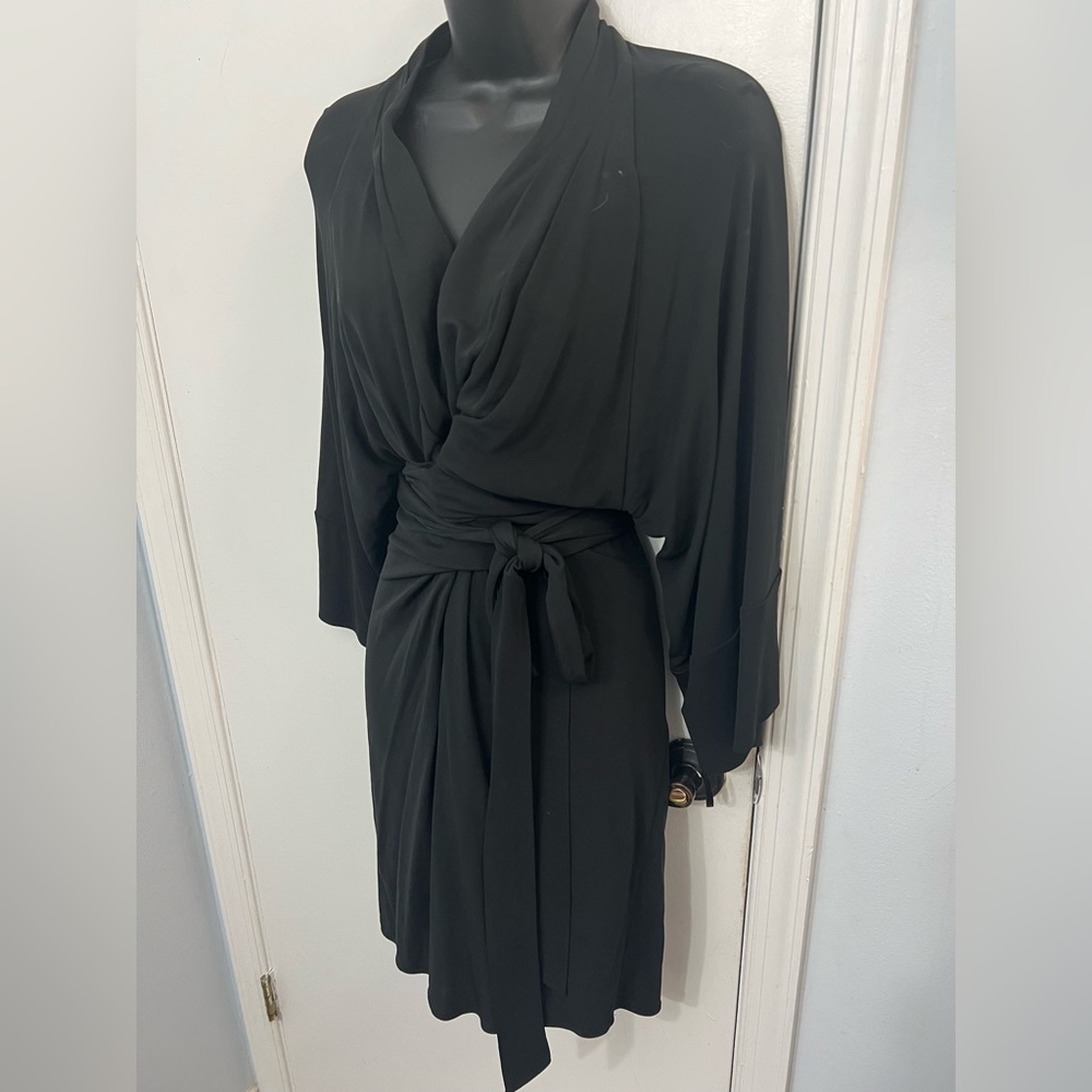 Black wrap dress